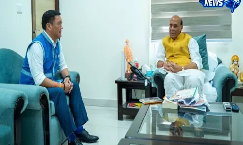 Arunachal: पेमा खांडू की राजनाथ सिंह से मुलाकात, बॉर्डर इंफ्रास्ट्रक्चर पर चर्चा