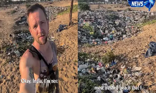 विदेशी पर्यटक का वीडियो वायरल: भारतीय बीच पर कचरा देखकर जताई नाराजगी विदेशी पर्यटक का वीडियो वायरल: भारतीय बीच पर कचरा देखकर जताई नाराजगी