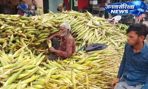 तेलंगाना में मक्का किसानों को PACS सेंटर पर लाइनों में रातें बितानी पड़ रही तेलंगाना में मक्का किसानों को PACS सेंटर पर लाइनों में रातें बितानी पड़ रही