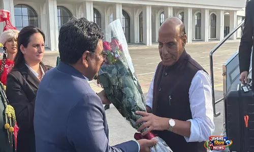 किर्गिस्तान: राजनाथ सिंह SCO रक्षा मंत्रियों की बैठक में शामिल होने के लिए बिश्केक पहुंचे