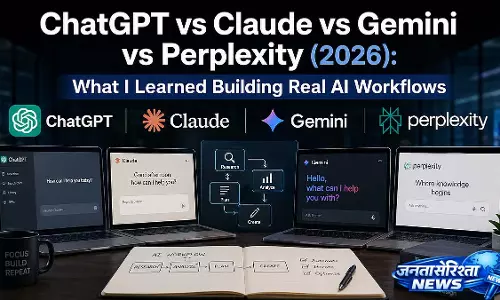 ChatGPT बनाम Claude बनाम Gemini बनाम Perplexity (2026): मैंने असली AI वर्कफ़्लो बनाते हुए क्या सीखा ChatGPT बनाम Claude बनाम Gemini बनाम Perplexity (2026): मैंने असली AI वर्कफ़्लो बनाते हुए क्या सीखा