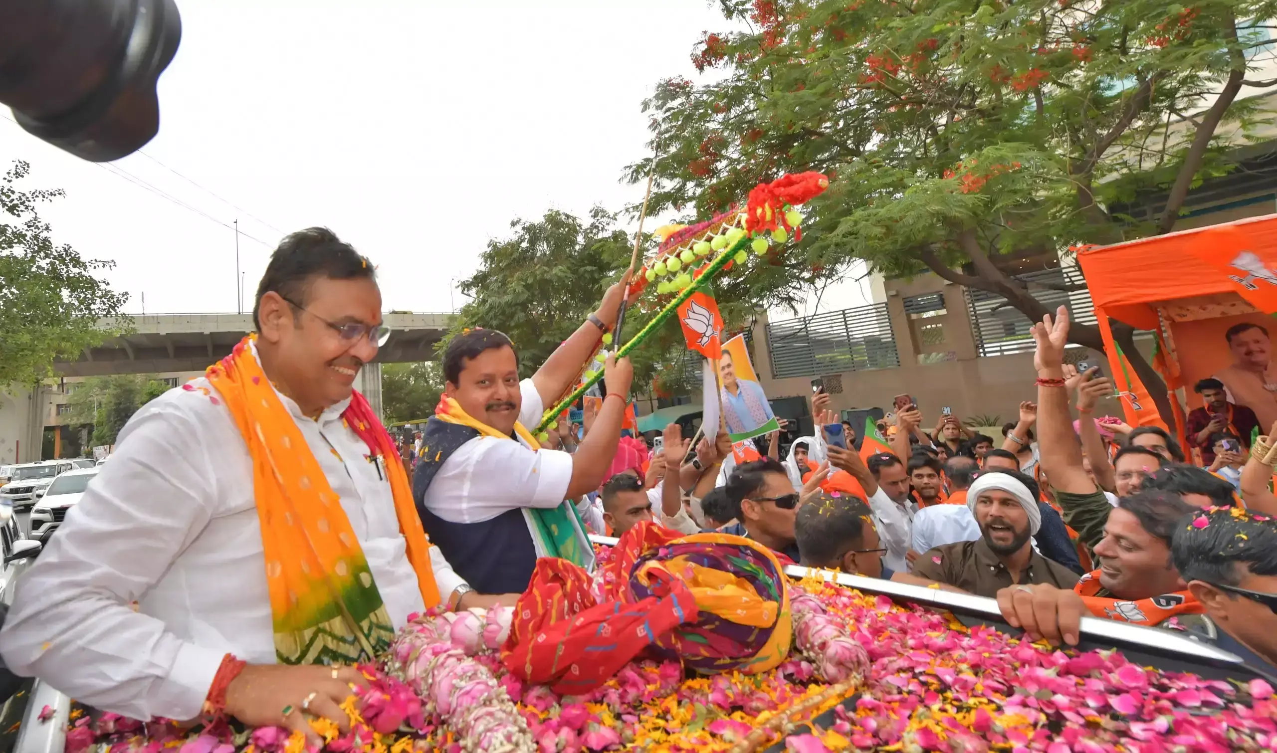 Jaipur: जयपुर में नितिन नवीन का भव्य स्वागत