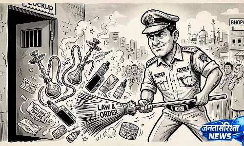 Bhopal Police ने हुक्का लाउंज, वेप्स और ड्रग से जुड़े प्रोडक्ट्स पर कार्रवाई शुरू की Bhopal Police ने हुक्का लाउंज, वेप्स और ड्रग से जुड़े प्रोडक्ट्स पर कार्रवाई शुरू की
