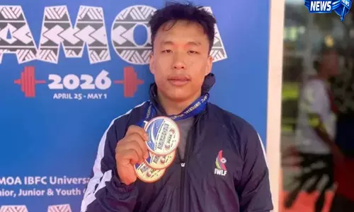 Itanagar: भारोत्तोलक पेसी ने समोआ में स्वर्ण पदक जीता Itanagar: भारोत्तोलक पेसी ने समोआ में स्वर्ण पदक जीता