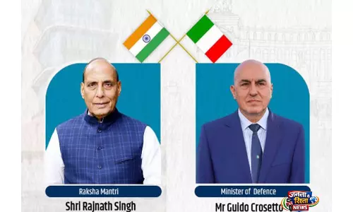 Rajnath Singh आज अपने इतालवी समकक्ष गुइडो क्रोसेटो के साथ करेंगे द्विपक्षीय वार्ता