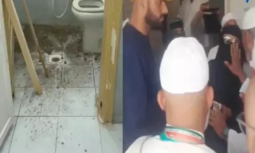 Haj journey ने आवासीय व्यवस्थाओं में गंदे पानी और स्वच्छता संकट की शिकायत
