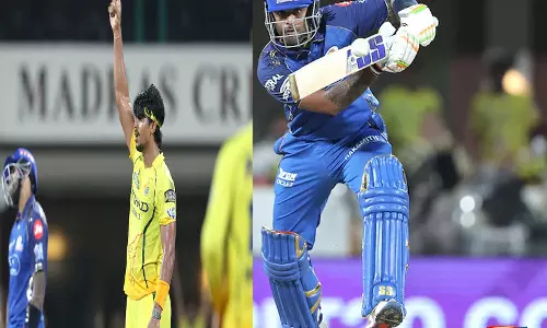 CSK vs MI LIVE: Mumbai Indians के 11वें ओवर में 100 रन पूरे CSK vs MI LIVE: Mumbai Indians के 11वें ओवर में 100 रन पूरे