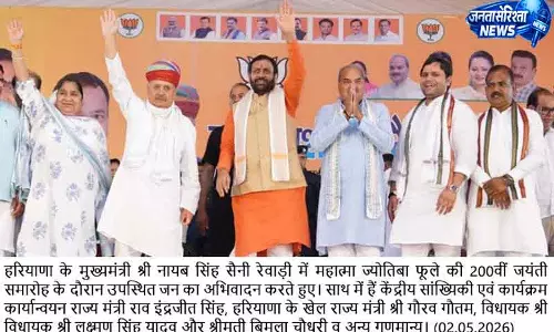 Rewari में BJP ने राजनीतिक ताकत का इजहार किया Rewari में BJP ने राजनीतिक ताकत का इजहार किया