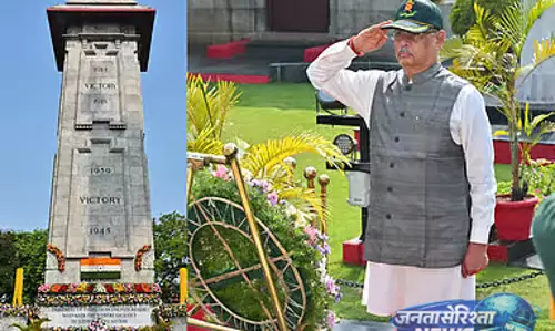 Chennai: ‘विजय स्मारक’ पर गवर्नर आर.वी.आर. लेकर ने शहीदों को दी श्रद्धांजलि Chennai: ‘विजय स्मारक’ पर गवर्नर आर.वी.आर. लेकर ने शहीदों को दी श्रद्धांजलि