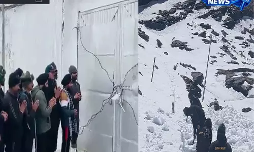 दुनिया का सबसे ऊंचा गुरुद्वारा हेमकुंड साहिब गुरुद्वारा के कपाट खुलने से पहले भारतीय सेना ने की अरदास