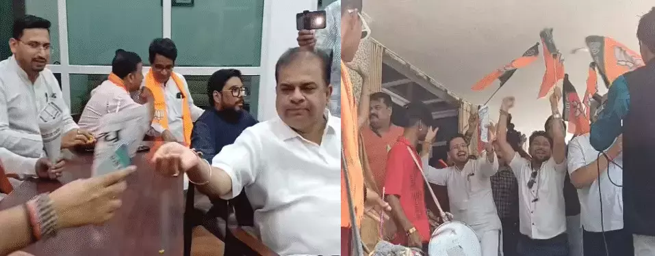 रायपुर बीजेपी दफ्तर में झालमुड़ी खाकर बंगाल जीत सेलिब्रेट कर रहे कार्यकर्ता रायपुर बीजेपी दफ्तर में झालमुड़ी खाकर बंगाल जीत सेलिब्रेट कर रहे कार्यकर्ता