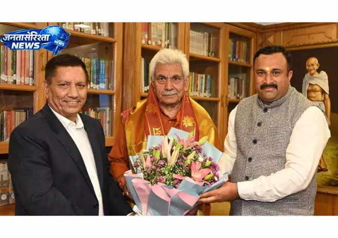 Kashmir में महंत रोहित शास्त्री का एलजी से संवाद Kashmir में महंत रोहित शास्त्री का एलजी से संवाद