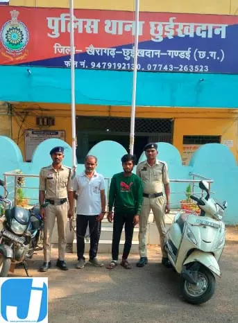 छुईखदान में वाहन चोरी के दो आरोपी गिरफ्तार छुईखदान में वाहन चोरी के दो आरोपी गिरफ्तार