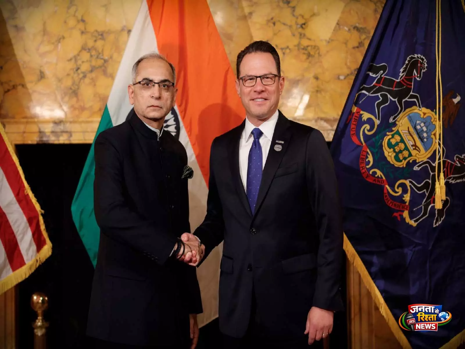 भारतीय दूत क्वात्रा और पेंसिल्वेनिया के गवर्नर ने आर्थिक और तकनीकी संबंधों को बढ़ावा देने पर चर्चा की भारतीय दूत क्वात्रा और पेंसिल्वेनिया के गवर्नर ने आर्थिक और तकनीकी संबंधों को बढ़ावा देने पर चर्चा की