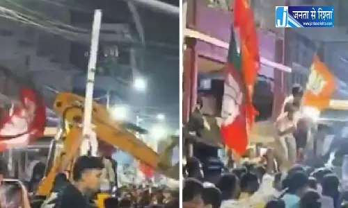 बुलडोजर चला TMC दफ्तर में, बंगाल में देर रात बवाल