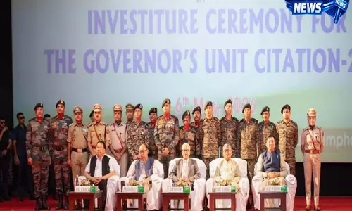 Imphal में सुरक्षा बलों और जिला पुलिस को गवर्नर यूनिट प्रशस्ति पत्र से सम्मानित किया गया Imphal में सुरक्षा बलों और जिला पुलिस को गवर्नर यूनिट प्रशस्ति पत्र से सम्मानित किया गया