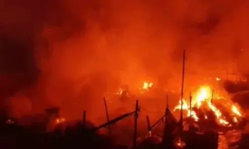 Gurugram: झुग्गी में आग से हड़कंप, एक मजदूर झुलसा