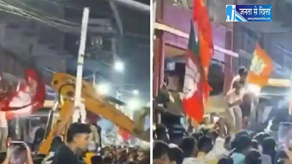 बुलडोजर चला TMC दफ्तर में, बंगाल में देर रात बवाल बुलडोजर चला TMC दफ्तर में, बंगाल में देर रात बवाल