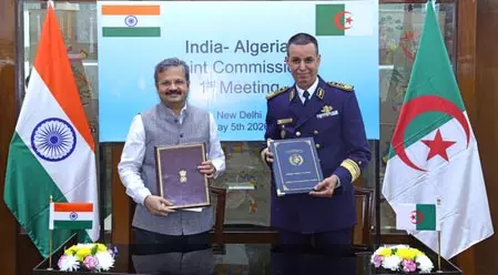 भारत-अल्जीरिया संयुक्त आयोग की पहली बैठक, रक्षा सहयोग के विस्तार पर सहमति भारत-अल्जीरिया संयुक्त आयोग की पहली बैठक, रक्षा सहयोग के विस्तार पर सहमति