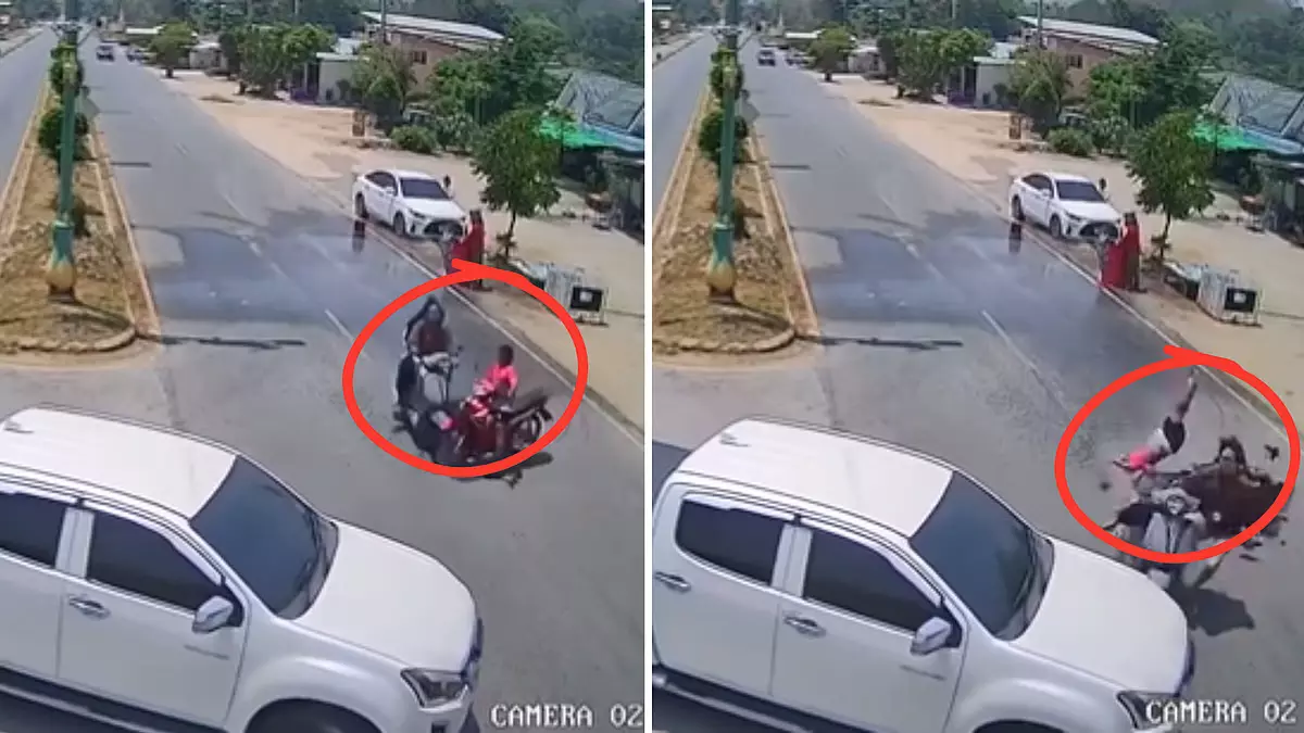 Jhabua : बाइक और स्कूटर की टक्कर के बाद कार चालक की सूझबूझ से बची जान Jhabua : बाइक और स्कूटर की टक्कर के बाद कार चालक की सूझबूझ से बची जान