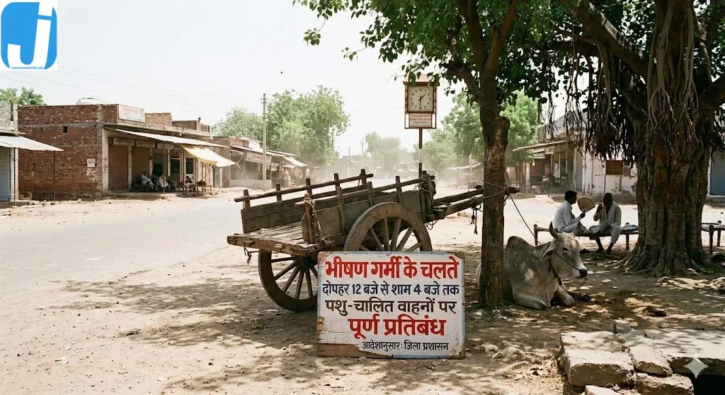 भीषण गर्मी के चलते दोपहर में पशु-चालित वाहनों पर लगा प्रतिबंध भीषण गर्मी के चलते दोपहर में पशु-चालित वाहनों पर लगा प्रतिबंध