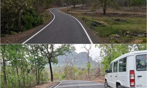 पहाड़ों के बीच बसाहट तक पहुँची नई उम्मीद, जामभाठा-सोनारी में बनी पक्की सड़क पहाड़ों के बीच बसाहट तक पहुँची नई उम्मीद, जामभाठा-सोनारी में बनी पक्की सड़क