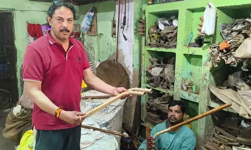 Rewari का पीतल स्टील से पिछड़ गया, कारीगर परेशान Rewari का पीतल स्टील से पिछड़ गया, कारीगर परेशान