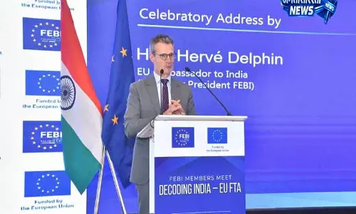 EU एम्बेसडर ने इंडिया-EU FTA में निवेश आसान करने की अपील की EU एम्बेसडर ने इंडिया-EU FTA में निवेश आसान करने की अपील की