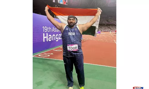 Tajinderpal Singh Toor ने इंडियन एथलेटिक्स सीरीज़ के संगरूर चरण में शॉट पुट का खिताब जीता