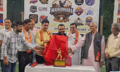 मरुधरा माहेश्वरी युवा मंच द्वारा बॉक्स क्रिकेट टूर्नामेंट का भव्य शुभारंभ