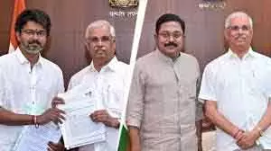 TVK ने AMMK MLA सपोर्ट लेटर पर साइन किया TVK ने AMMK MLA सपोर्ट लेटर पर साइन किया