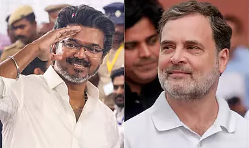 राहुल गांधी पहुंचे चेन्नई; विजय आज लेंगे CM पद की शपथ