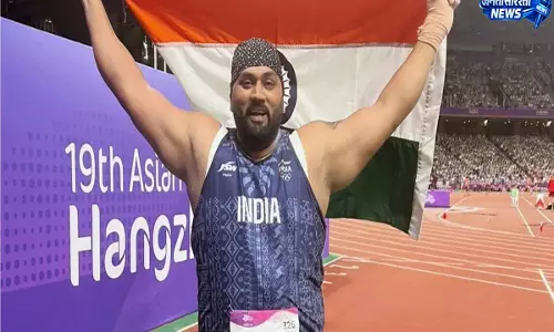 Tajinderpal Singh तूर ने इंडियन एथलेटिक्स सीरीज के संगरूर लेग में शॉट पुट का खिताब जीता Tajinderpal Singh तूर ने इंडियन एथलेटिक्स सीरीज के संगरूर लेग में शॉट पुट का खिताब जीता