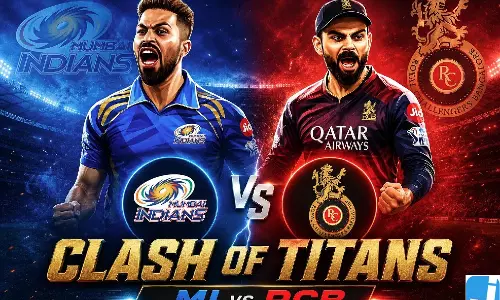 RAIPUR IPL 2026 MI vs RCB: नमन धीर का दमदार छक्का, 11 ओवर में मुंबई 91/3 RAIPUR IPL 2026 MI vs RCB: नमन धीर का दमदार छक्का, 11 ओवर में मुंबई 91/3