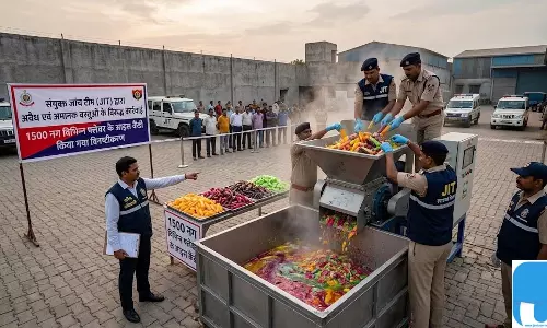 संयुक्त जांच टीम क़ी कार्रवाई,1500 नग विभिन्न फ्लेवर के आइस कैंडी किया गया विनष्टीकरण