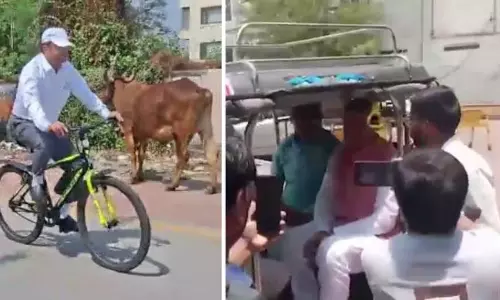 जज और मंत्री ने ईंधन बचाने मिसाल पेश की, साइकिल-ई रिक्शा का किया इस्तेमाल