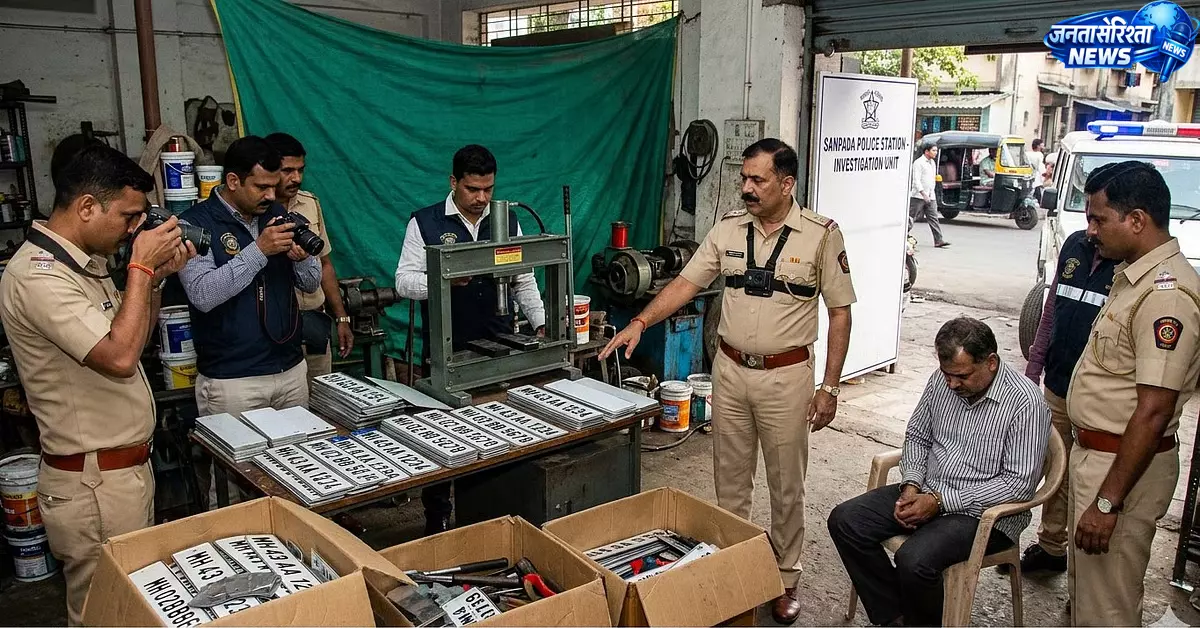 Navi Mumbai : फर्जी नंबर प्लेट रैकेट का भंडाफोड़, ट्रांसपोर्ट कंपनी मालिक पर केस दर्ज Navi Mumbai : फर्जी नंबर प्लेट रैकेट का भंडाफोड़, ट्रांसपोर्ट कंपनी मालिक पर केस दर्ज