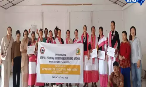 Dimapur: अपर खोमी में एरी सिल्क ट्रेनिंग संपन्न Dimapur: अपर खोमी में एरी सिल्क ट्रेनिंग संपन्न