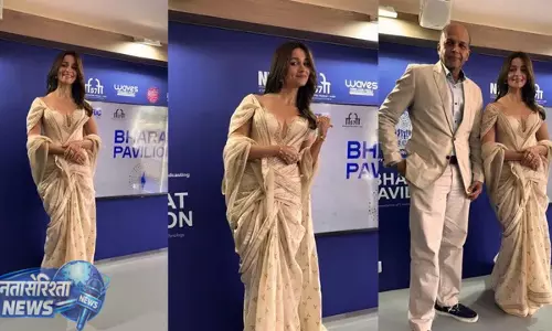 कान्स में छाईं आलिया भट्ट, भारत पवेलियन उद्घाटन में इंडो-वेस्टर्न लुक ने खींचा ध्यान
