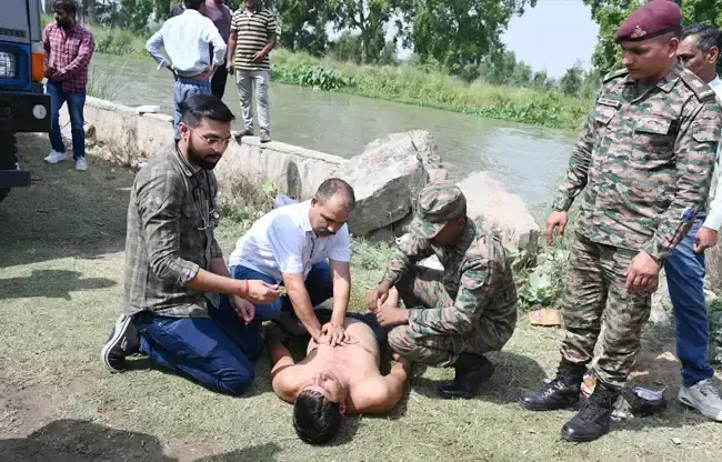 Sonipat: महलाना नहर में आपदा प्रबंधन का अभ्यास सफल Sonipat: महलाना नहर में आपदा प्रबंधन का अभ्यास सफल