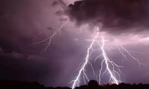Davangere : बारिश के दौरान बिजली गिरने से 19 वर्षीय चरवाहे की मौत Davangere : बारिश के दौरान बिजली गिरने से 19 वर्षीय चरवाहे की मौत