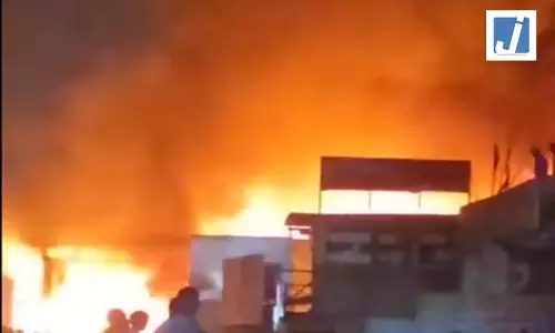 फर्नीचर मार्केट में भीषण आग, आठ दुकानें जलकर राख, 30 दमकल गाड़ियों ने घंटों बाद पाया काबू