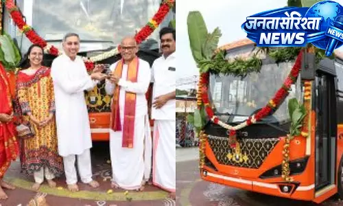 चेन्नई के भक्त ने TTD को इलेक्ट्रिक बस दान की, तीर्थयात्रियों की सुविधा बढ़ाने पर जोर चेन्नई के भक्त ने TTD को इलेक्ट्रिक बस दान की, तीर्थयात्रियों की सुविधा बढ़ाने पर जोर