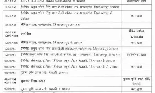 धमतरी में आज सुशासन तिहार 2026, CM साय होंगे शामिल धमतरी में आज सुशासन तिहार 2026, CM साय होंगे शामिल