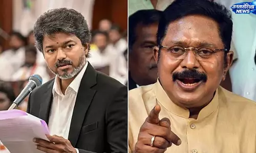 TTV दिनाकरन का TVK पर हॉर्स ट्रेडिंग का आरोप, CBI जांच की चेतावनी TTV दिनाकरन का TVK पर हॉर्स ट्रेडिंग का आरोप, CBI जांच की चेतावनी