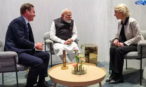 भारत-EU फ्री ट्रेड एग्रीमेंट पर तेज़ी, गोथेनबर्ग में पीएम मोदी बोले—नए अवसरों का खुलेगा द्वार भारत-EU फ्री ट्रेड एग्रीमेंट पर तेज़ी, गोथेनबर्ग में पीएम मोदी बोले—नए अवसरों का खुलेगा द्वार