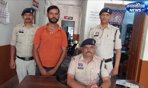 बियर बोतल से हमला कर फरार आरोपी मध्यप्रदेश से गिरफ्तार