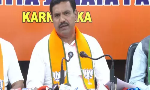 कर्नाटक BJP प्रमुख BY विजयेंद्र ने कांग्रेस पर निशाना साधा कर्नाटक BJP प्रमुख BY विजयेंद्र ने कांग्रेस पर निशाना साधा