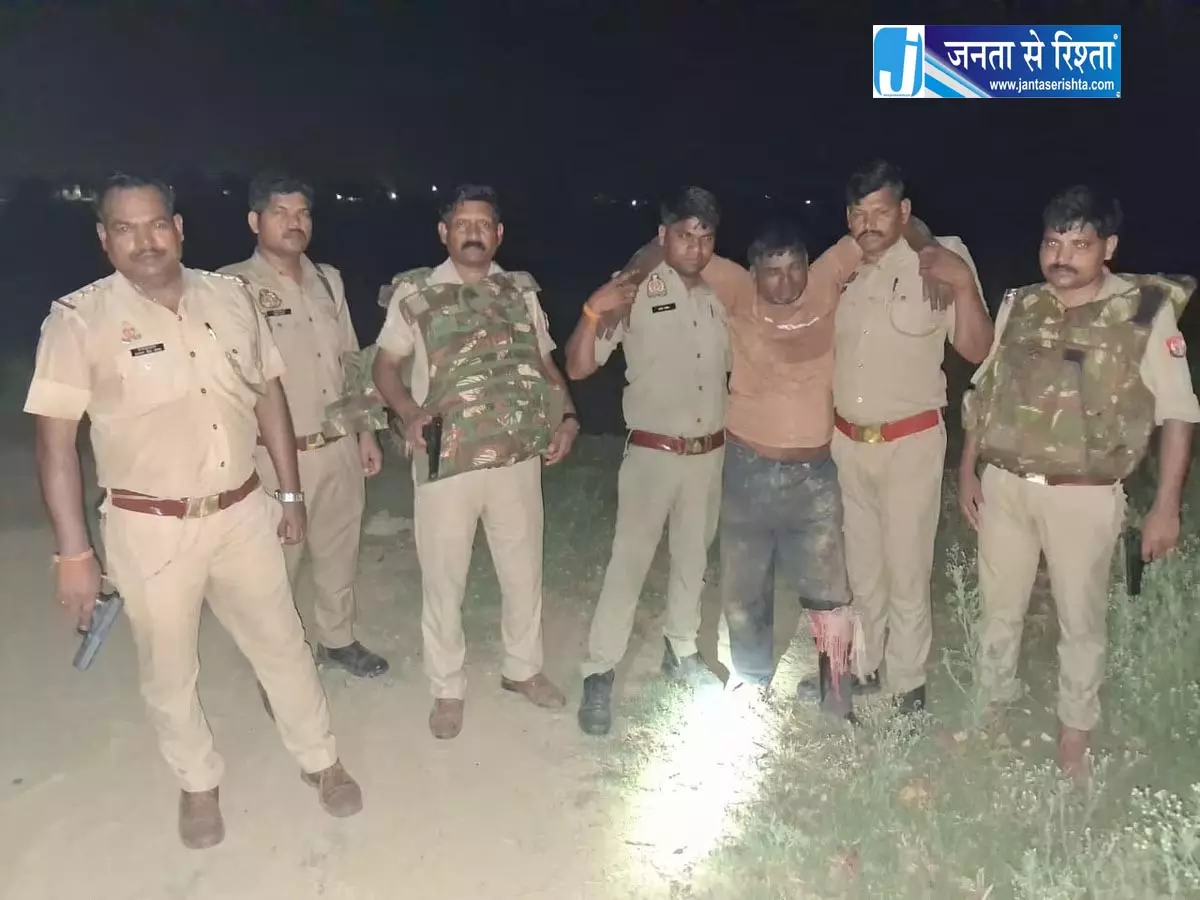 चोर का हाफ एनकाउंटर, शराब दुकानों में करता था चोरी चोर का हाफ एनकाउंटर, शराब दुकानों में करता था चोरी