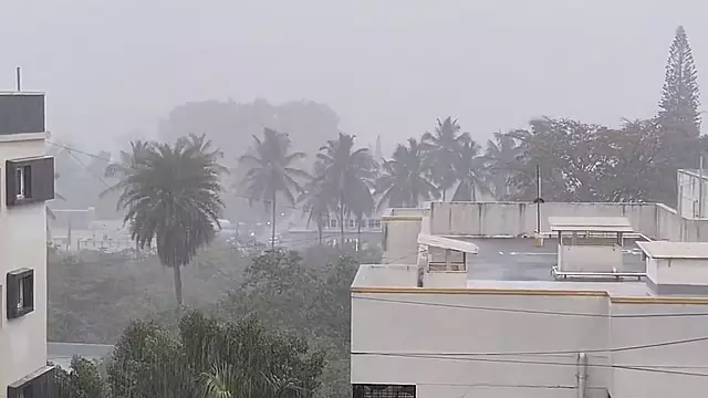 Bengaluru : मूसलाधार बारिश से गर्मी से राहत, कई इलाकों में जलभराव और यातायात प्रभावित Bengaluru : मूसलाधार बारिश से गर्मी से राहत, कई इलाकों में जलभराव और यातायात प्रभावित